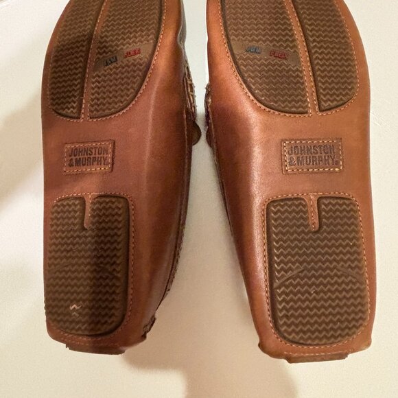 👞Johnston & Murphy Flex Men's Loafers Shoes 9M Tan Leather Slip-ons Drivers - Picture 8 of 8